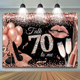 Lofaris Talk 70 To Me Rose Gold Heels Birthday Party Backdrop
